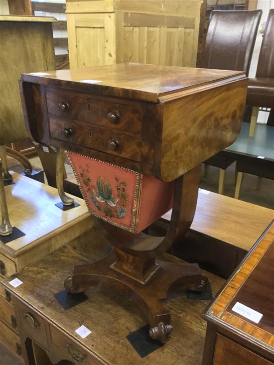 An early Victorian mahogany work table